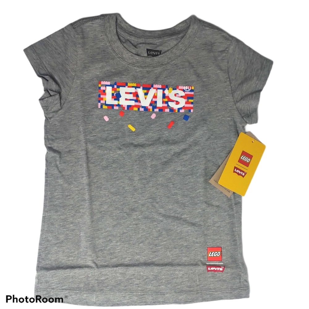 Levi Lego Graphic Girls Tee size L gray N…